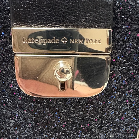 Kate Spade Sunset Lane Kirin Black Glitter Bag with Chain - Picture 2 of 9